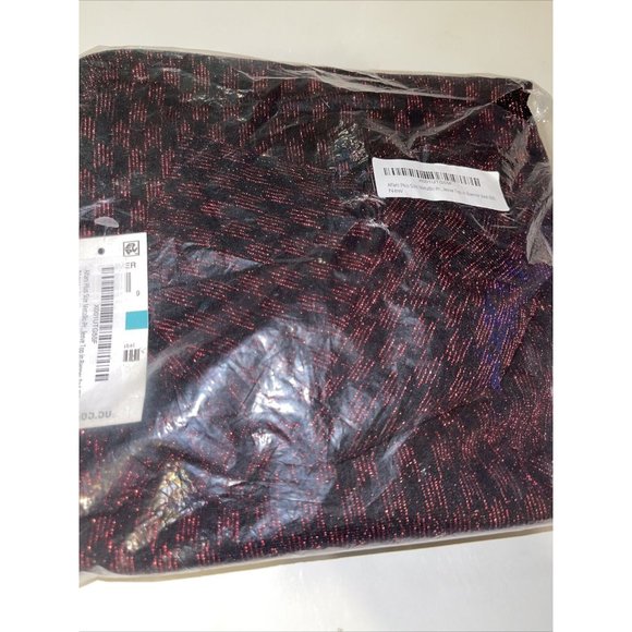 Alfani Plus Size Metallic-Print Dolman-Sleeve Top in Red, Size 0X, Retail $65.50 - Picture 4 of 4